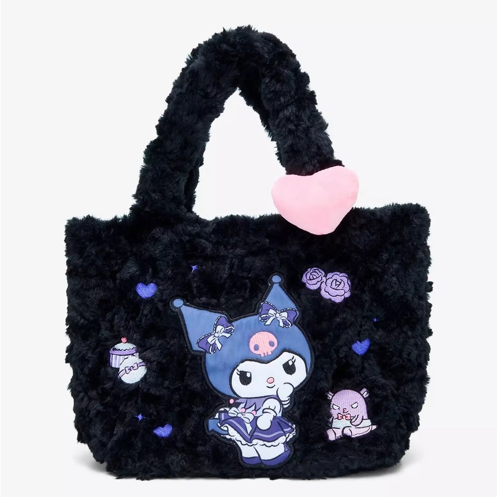 Kuromi fur crossbody bag